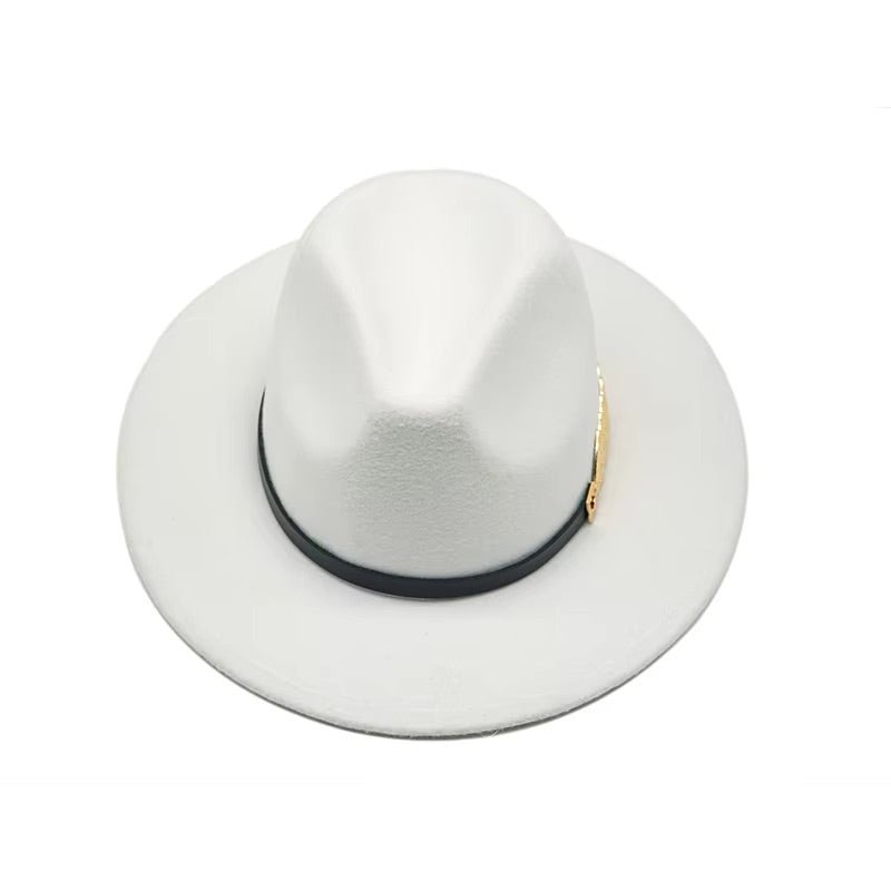 Années 80 Chapeau Vintage Fedora Plume Dorée - Ma Penderie Vintage