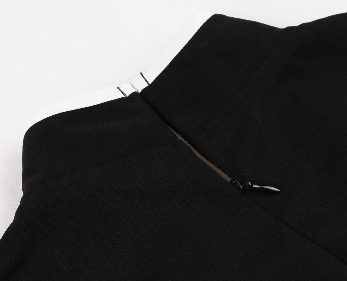 Années 60 Robe Évasée Contrastée Hepburn - Ma Penderie Vintage