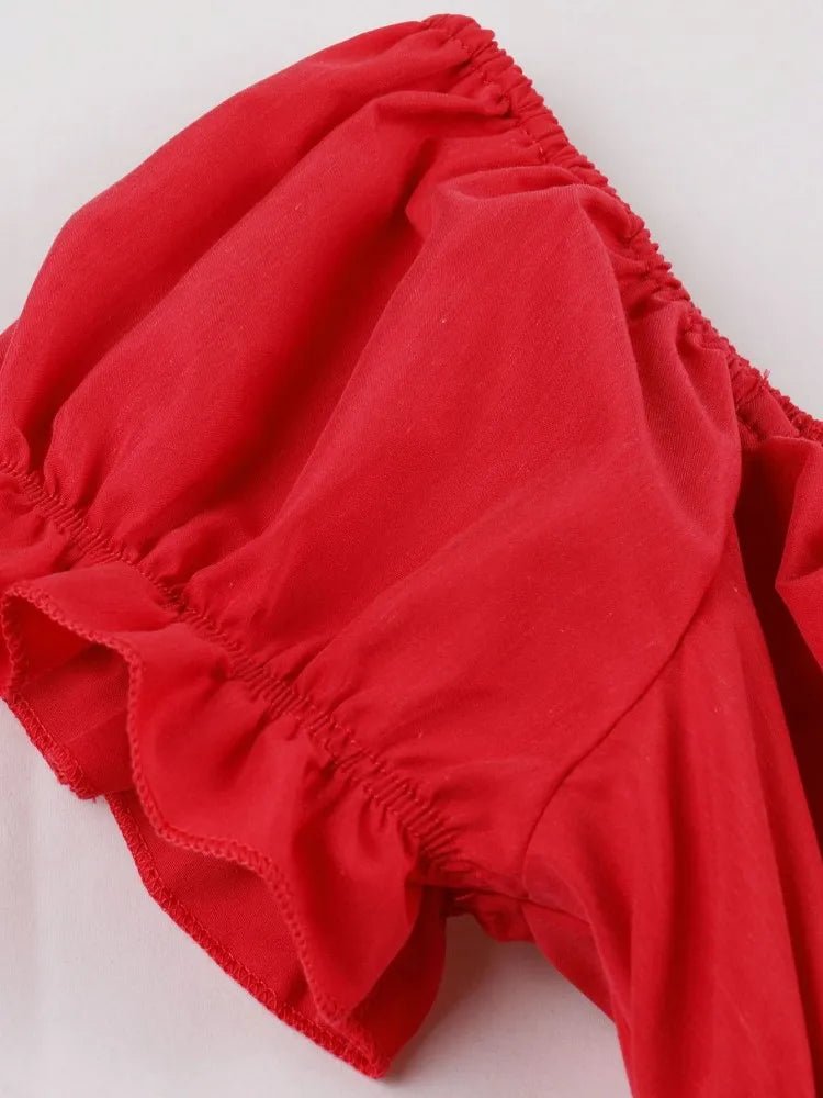 Années 50 Robe Midi Manches Volants Rome - Ma Penderie Vintage