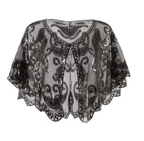 Années 20 Châle Art Deco Sequin Gatsby - Ma Penderie Vintage