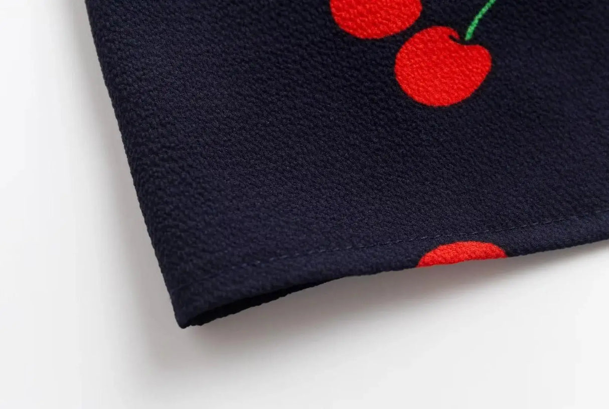 Années 40 Rétro Robe Style Portefeuille Cerises - Ma Penderie Vintage