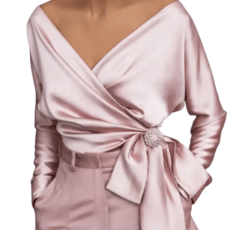 Années 40 Blouse Style Portefeuille Glamour - Ma Penderie Vintage