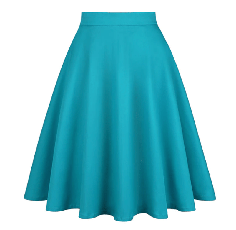 Années 50 Pin Up Jupe Cercle Unie Classique - Ma Penderie Vintage