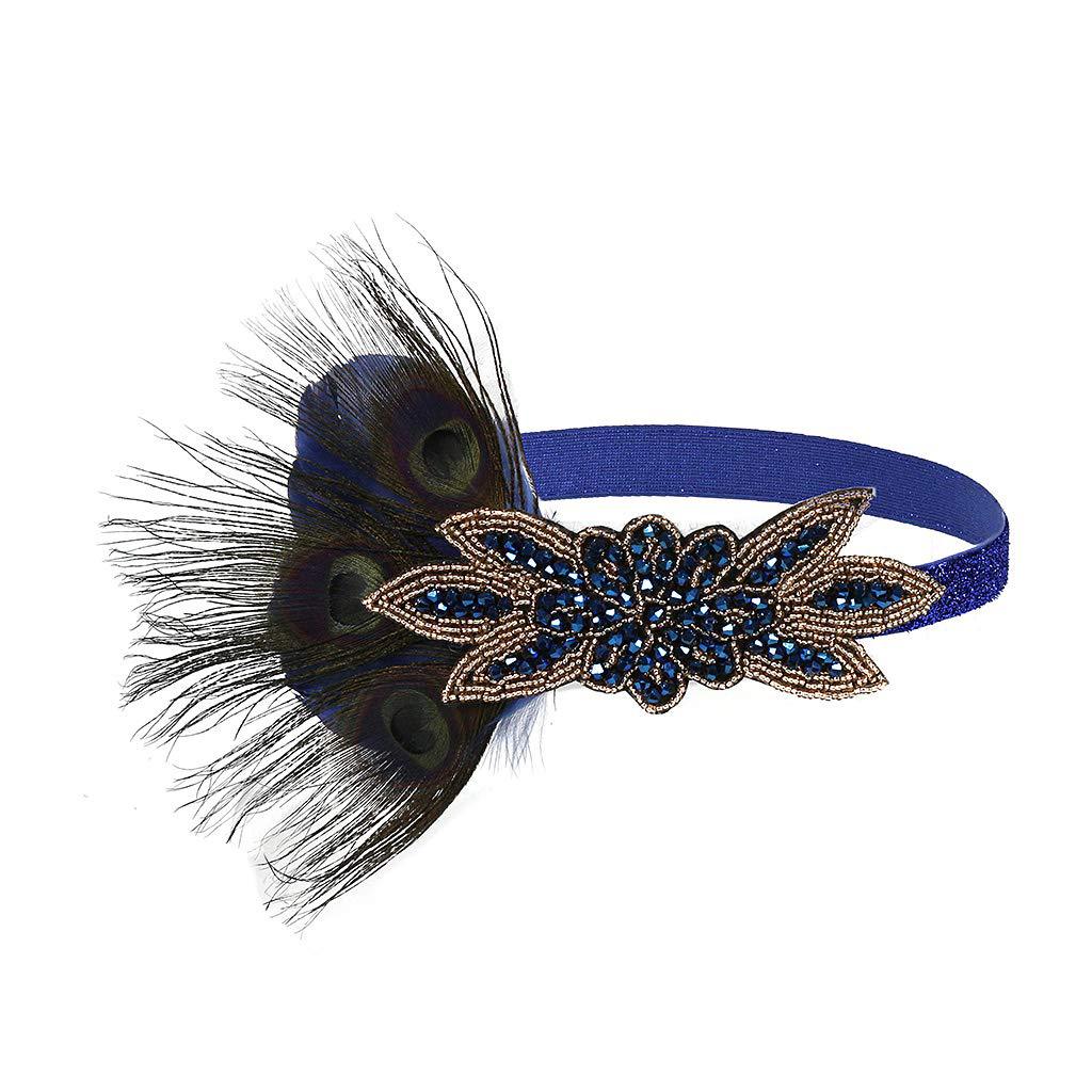 Années 20 Headband Charleston Paillettes et Plumes - Ma Penderie Vintage