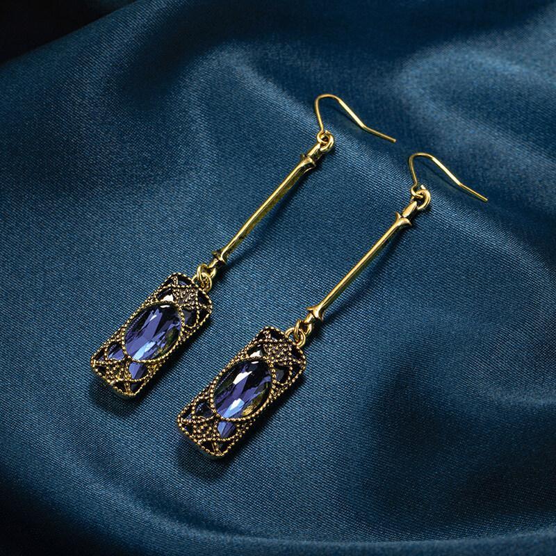 Années 20 Boucles d'Oreilles À Crochets Art Nouveau - Ma Penderie Vintage