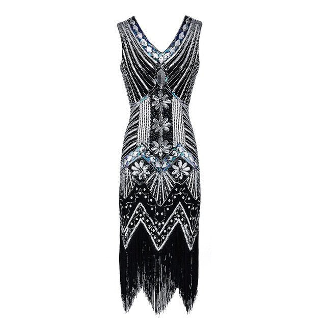 Années 20 Robe de Soir Sequin Rétro Gatsby Le Magnifique - Ma Penderie Vintage