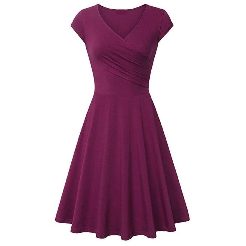 Années 60 Robe Évasée Col V Rétro - Ma Penderie Vintage