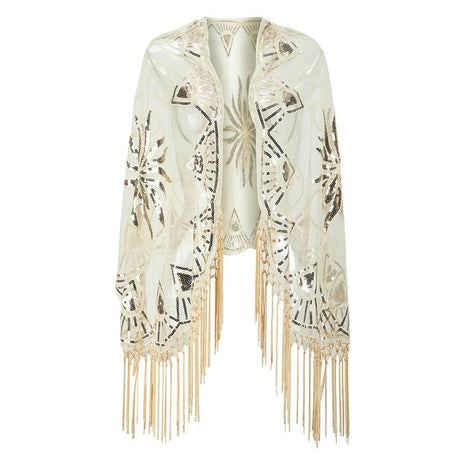 Années 20 Écharpe Châle Art Déco Sequin Gatsby - Ma Penderie Vintage