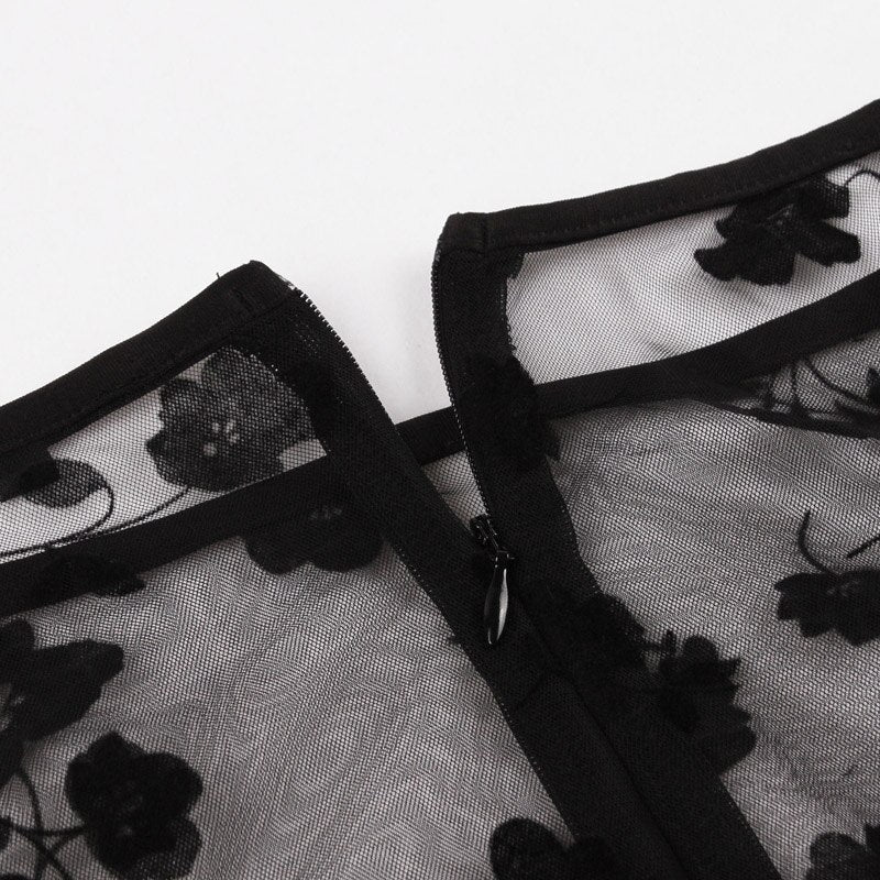 Années 50 Robe Trapèze Velours Pin Up Dita - Ma Penderie Vintage