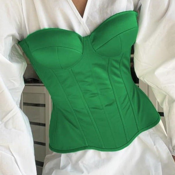 Années 80 Bustier De Soirée Satin Pin Up - Ma Penderie Vintage