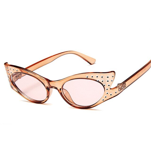 Années 60 Lunettes De Soleil Studs Cat Eye - Ma Penderie Vintage
