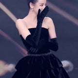 <tc>1950's</tc> Long Velvet Gloves <tc>Glamour</tc>