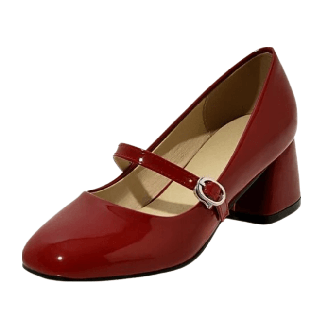 Années 1960 Vintage Chaussures Mary Jane Cuir Vernis - Ma Penderie Vintage