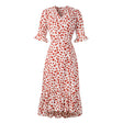Années 40 Robe Croisée Imprimée Floral Rétro - Ma Penderie Vintage