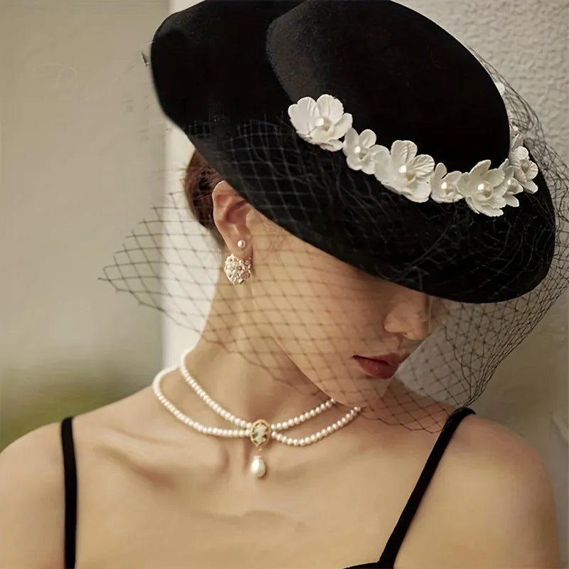 Années 40 Chapeau Camélia Glamour - Ma Penderie Vintage