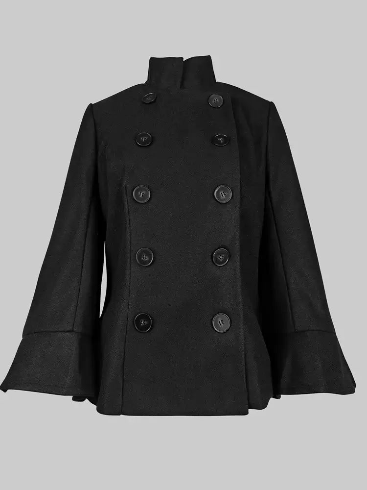 Années 60 Manteau Double Boutonnage Manches Kimono - Ma Penderie Vintage