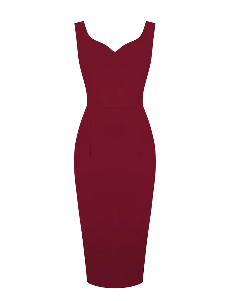 <tc>Años 50</tc> Vestido tubo Bardot <tc>Pin Up</tc>
