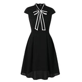 Années 60 Robe Évasée Contrastée Hepburn - Ma Penderie Vintage