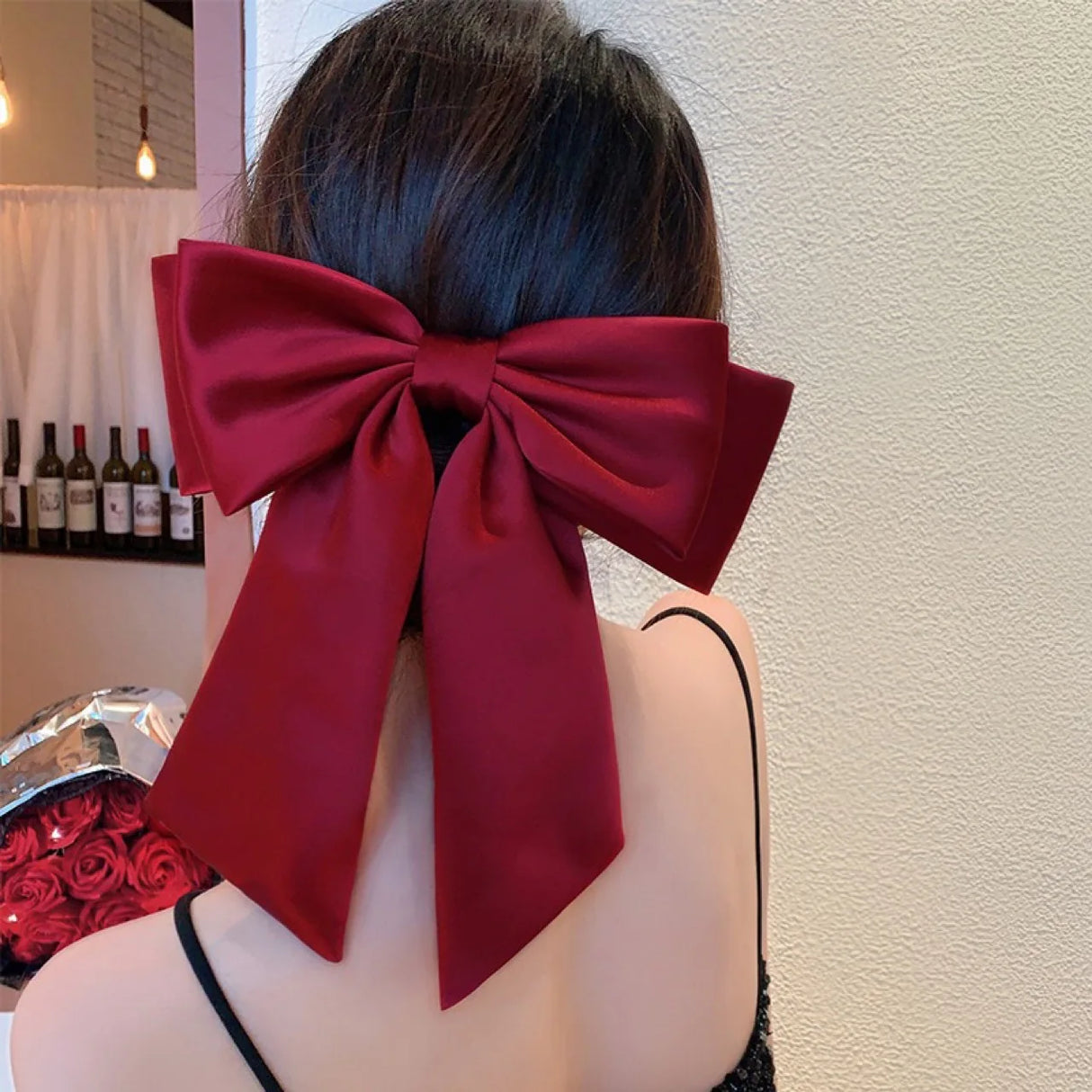 Années 60 Noeud Barrette Glamour Satin - Ma Penderie Vintage