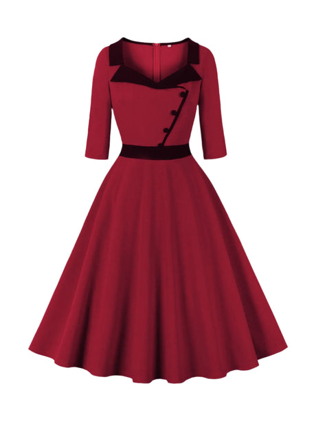 Années 60 Robe Cocktail Trapèze Rétro - Ma Penderie Vintage