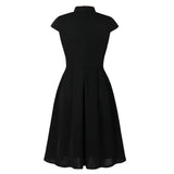 Années 60 Robe Évasée Contrastée Hepburn - Ma Penderie Vintage
