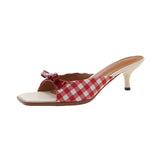 Années 60 Chaussures À Talons Rétro Vichy  - Ma Penderie Vintage