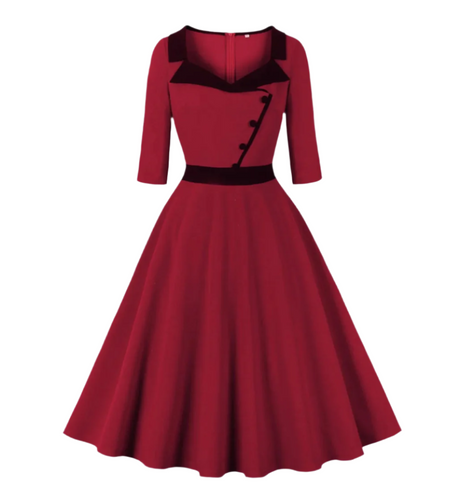 Années 60 Robe Cocktail Trapèze Rétro - Ma Penderie Vintage