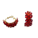 <tc>1960's</tc> Retro Magnolia Flower Earrings