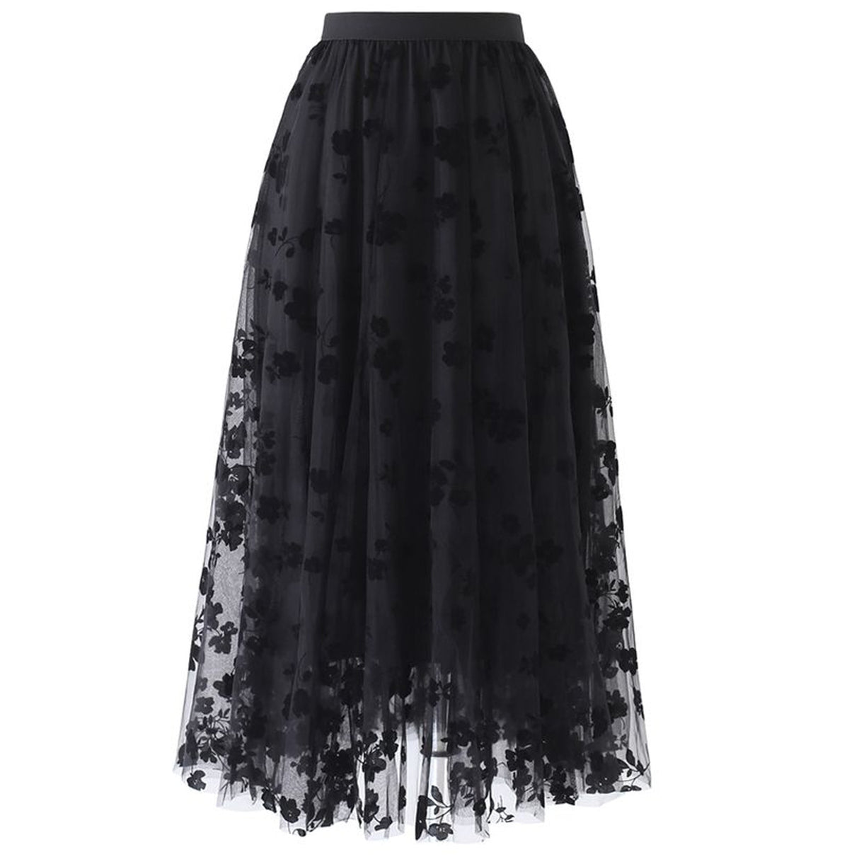 <tc>1940's</tc> Vintage Floral Pattern Tulle Skirt