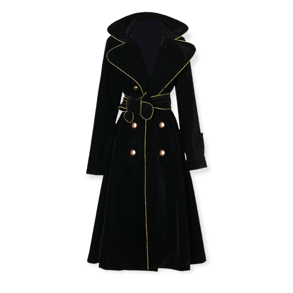 <tc>1970's</tc>  <tc>M</tc>Chic Double Breasted Velvet Coat