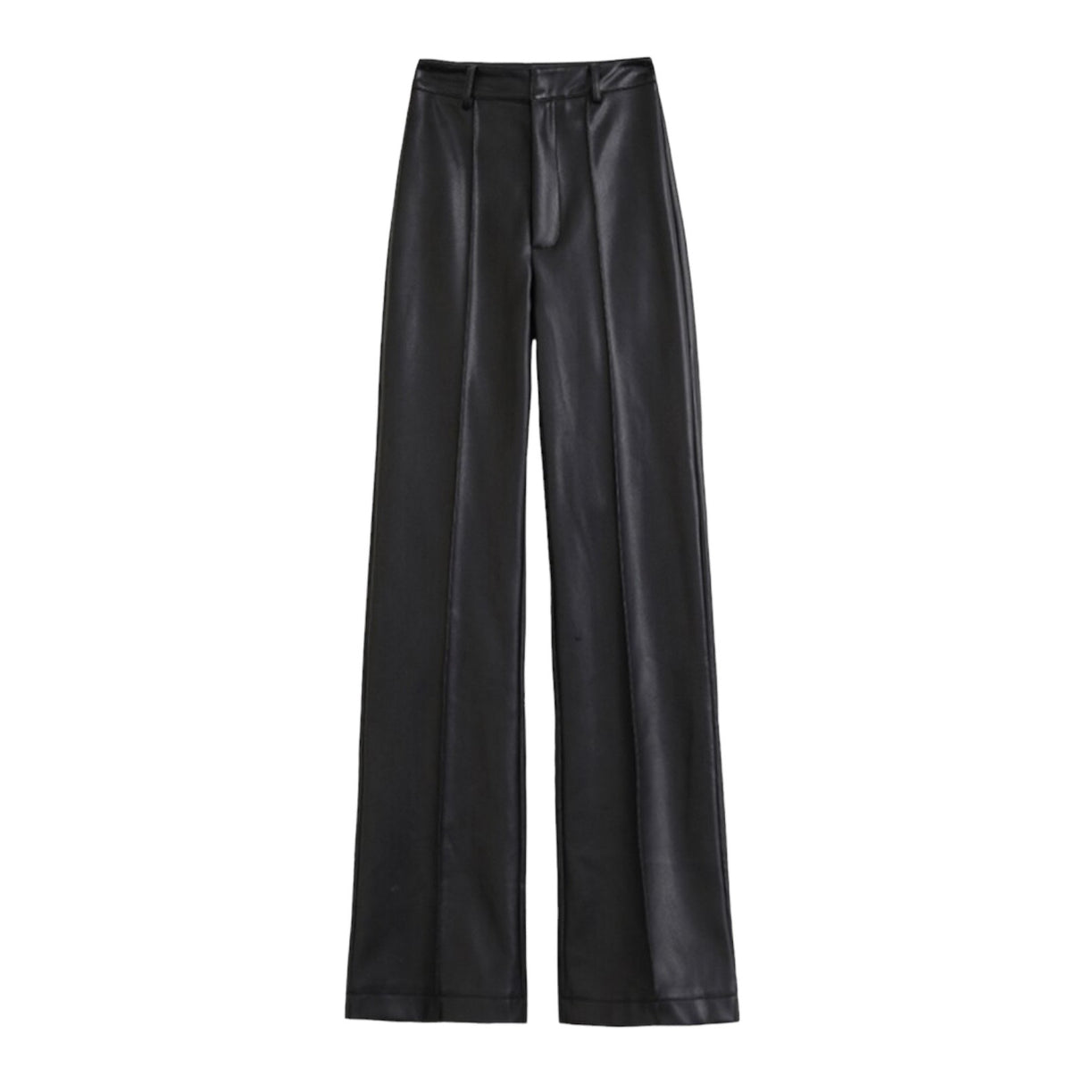 Années 80 Pantalon Rétro Taille haute Faux Cuir