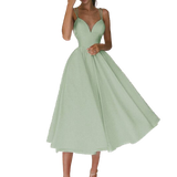 <tc>Años 50</tc> Vestido de cóctel vintage con cuello de corazón