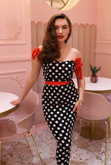 Années 50 Robe Bustier A Pois Pin Up Lucille - Ma Penderie Vintage