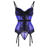 Années 60 Ensemble Lingerie Corset Vintage Bunny Bleu - Ma Penderie Vintage
