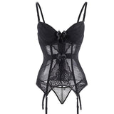 Années 60 Ensemble Lingerie Corset Vintage Bunny Noir - Ma Penderie Vintage