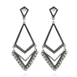 Années 20 Art Déco Boucles d'oreilles Triangle argent - Ma Penderie Vintage