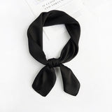 Années 40 Foulard Rétro Carré Façon Soie Noir - Ma Penderie Vintage