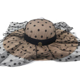 Années 50 Chapeau Vintage Glamour A Pois Coco Beige - Ma Penderie Vintage