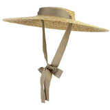 Années 60 Chapeau de Paille Glamour Rétro Taupe - Ma Penderie Vintage