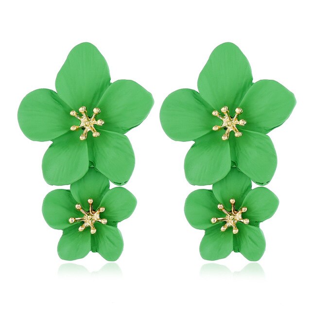 <tc>1960's</tc> Retro Dangling Flower Earrings