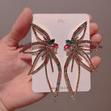 Années 50 Boucles D'oreilles Papillon Strass - Ma Penderie Vintage