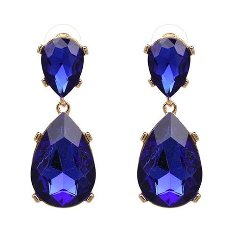 Années 50 Boucles d'Oreilles Rétro Strass Monaco - Ma Penderie Vintage