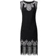 Années 20 Gatsby Robe Fourreau Noire